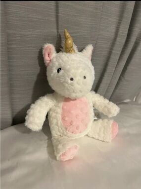 Spark Create Imagine Unicorn Plush Stuffed Animal Rattle Crinkle Toddler Toy 12”